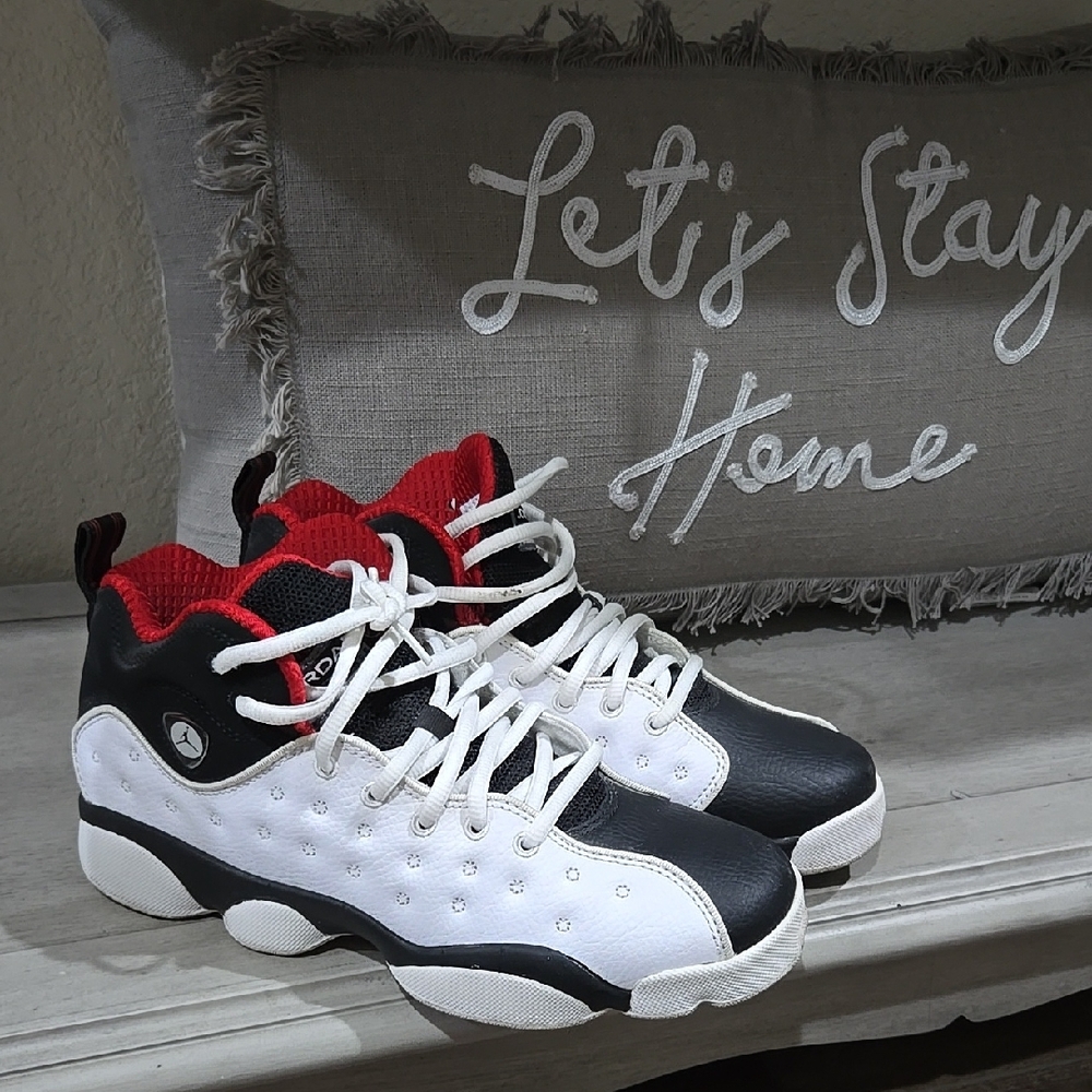 Kids Black and White JORDAN Athletic Shoes